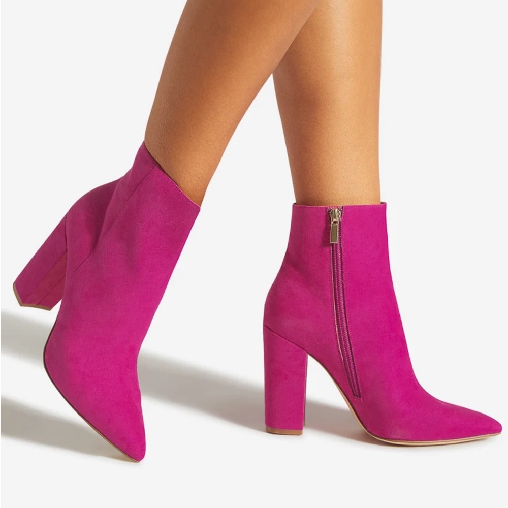 Shoe Dazzle Pink Ankle Boots